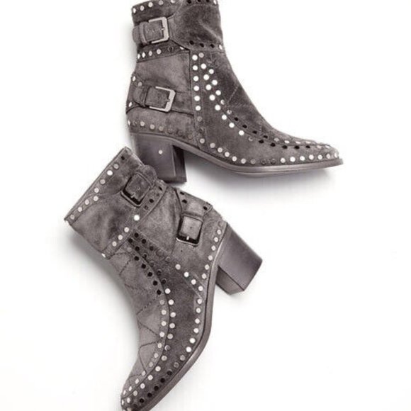 Laurence Dacade Gatsby Studded Ankle Boots Gray - Picture 2 of 7
